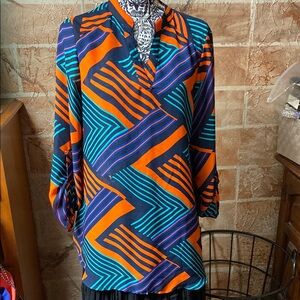 Colorful Geometric Blouse